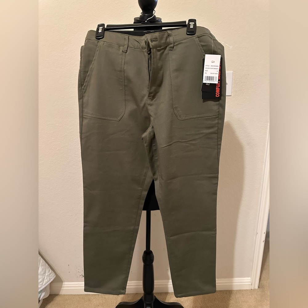 Briggs New York Green Classic Fit Cotton Twill Mid-Rise Pants. Sz10 NWT